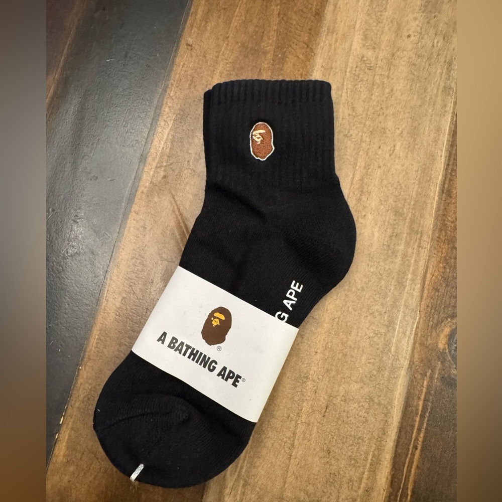 Bathing Ape (BAPE) black crew socks
